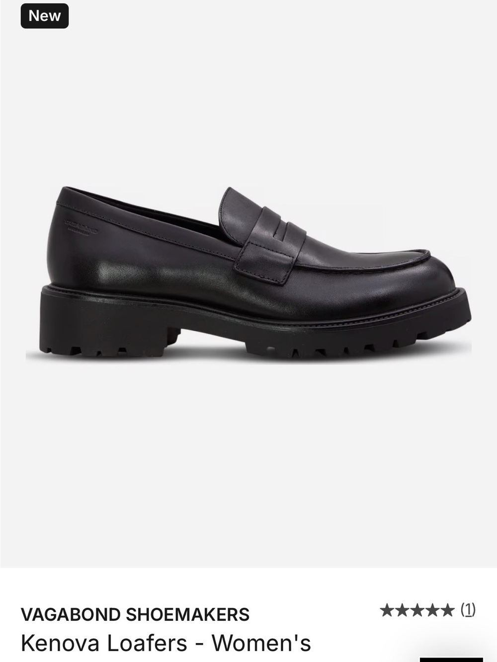 Vagabond Black Leather Loafers